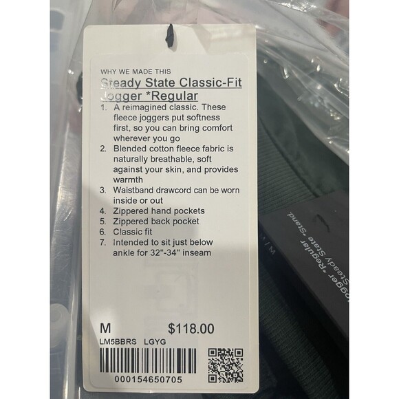 Lululemon Steady State Classic-Fit Jogger,Legacy Green Size M - Picture 6 of 6